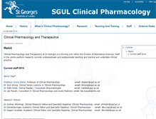 Tablet Screenshot of clinical-pharmacology.sgul.ac.uk